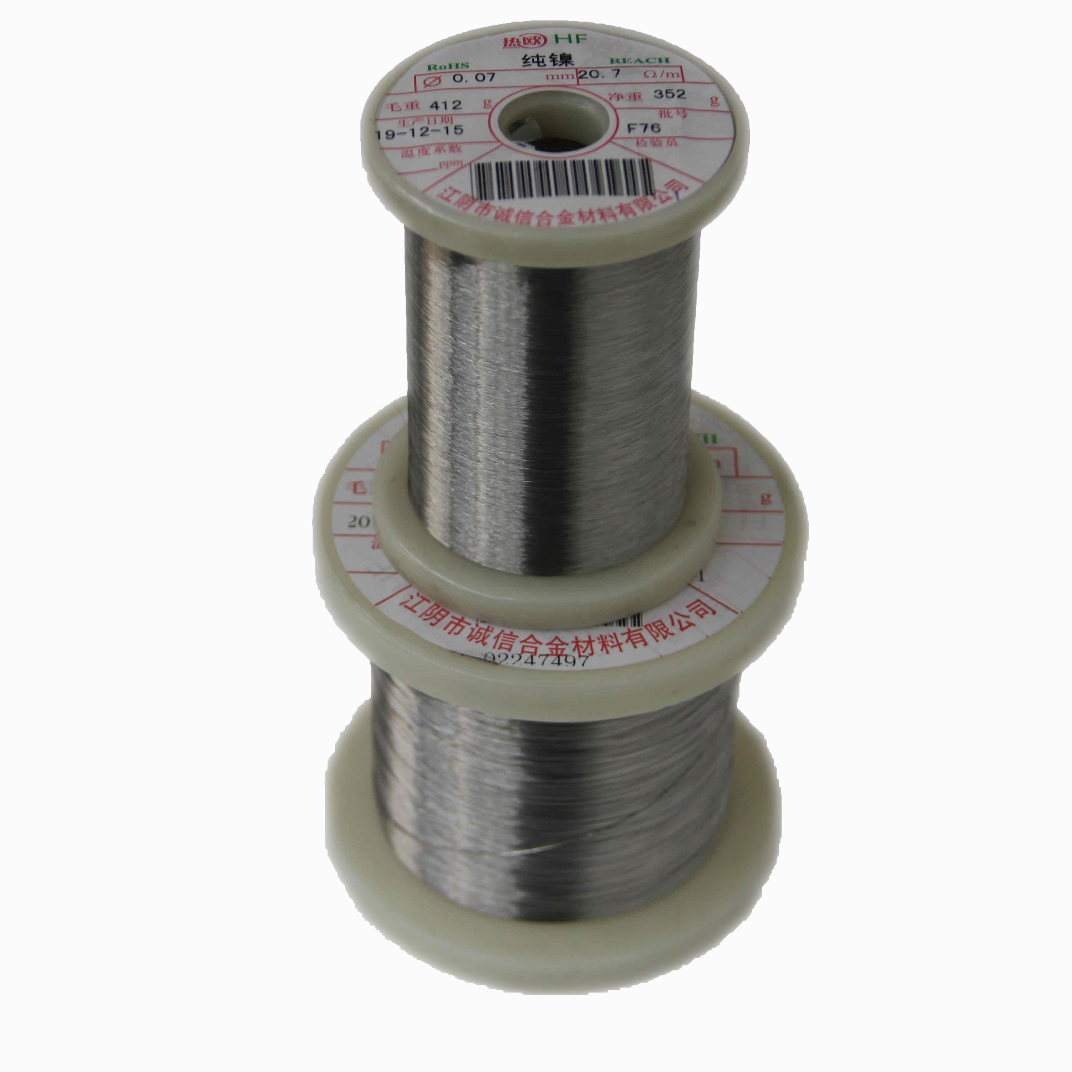 Nickel201 Pure Nickel wires has a very low work hardening rate 